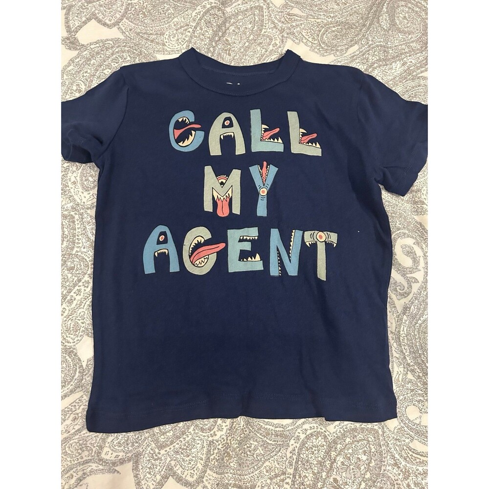 NWOT Size 7 Chaser Navy T-Shirt “Call my agent”
